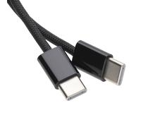 kenable Assured Braided USB-C to USB-C Cable for iPhone 15, 16, 17, Air Pro Max, iPad, MacBook and AirPods 60W Charger 480Mbps Data Transfer (1, Black, 0.2m)