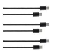 kenable Assured Braided USB-C to USB-C Cable for iPhone 15, 16, 17, Air Pro Max, iPad, MacBook and AirPods 60W Charger 480Mbps Data Transfer (3, Black, 1.5m)
