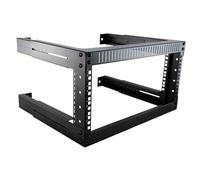 Kenable Assured | Wall Mount 19-Inch Open Frame Server Rack | 2U, 4U, 6U Network & AV Equipment Rack with 300-500mm Adjustable Depth Rails | Heavy-Duty Steel for Patch Panel & Switch (4U)