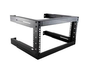Kenable Assured | Wall Mount 19-Inch Open Frame Server Rack | 2U, 4U, 6U Network & AV Equipment Rack with 300-500mm Adjustable Depth Rails | Heavy-Duty Steel for Patch Panel & Switch (4U)