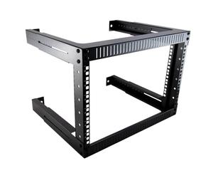 Kenable Assured | Wall Mount 19-Inch Open Frame Server Rack | 2U, 4U, 6U Network & AV Equipment Rack with 300-500mm Adjustable Depth Rails | Heavy-Duty Steel for Patch Panel & Switch (6U)
