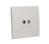 Kenable Audio Rca Phono Wall Faceplate Pass Through Coupler No Soldering White