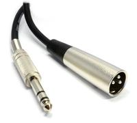 Kenable Balanced 6.35mm Stereo Jack To Xlr 3 Pin Male Plug Screened Cable 1M