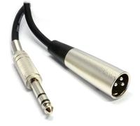 kenable Balanced 6.35mm Stereo Jack to XLR 3 Pin Male Plug Screened Cable 3m [3 metres]
