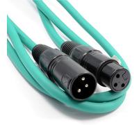 Kenable Balanced Xlr Microphone Lead Male To Female Audio Cable Green 1.5M