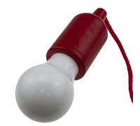 kenable Battery Powered LED Light Bulb 50 Lumens Pull Cord Hanging Lamp for Sheds Tents Cupboards Garages Red 970mm