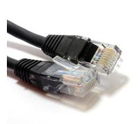 kenable Black Ethernet Network Cable Cat5e RJ45 UTP Patch Lead 26AWG CCA for PC Laptop Xbox PlayStation Router 15cm 0.15m