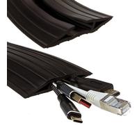 Kenable Black Rubber Floor Cable Protector Cover 19 X 9.5mm Inner Channel 1M 3Ft