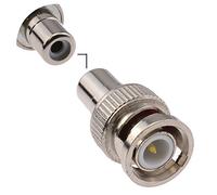 kenable BNC Plug to RCA Phono Socket Adapter - CCTV Security Camera to Composite Video Connector - Nickel Plated - Yellow