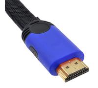 kenable Braided Low Profile Flat HDMI For HD TV High Speed Lead Cable 2m Blue [2 metres]