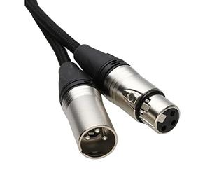 kenable Braided XLR Microphone Patch Lead Durable Low Noise Tangle Free Cable Black 6m [6 metres]