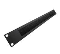 kenable Brush Plate Cable Management Panel 1U for 19 inch Data Cabinet Server Rack Black