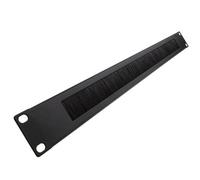 Kenable Brush Plate Panel Cable Management 1U For 19 Inch Data Cabinet In Black