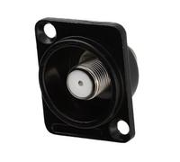Kenable Brushed Aluminium F Type Satellite Wall Faceplate D-Series Chassis Mount Insert