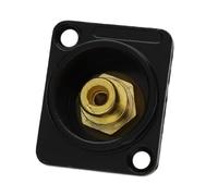 kenable Brushed Aluminum Black Phono RCA YELLOW Chassis Insert - D-Series Wall Plate Module (Plate Not Included)