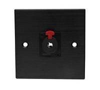 Kenable Brushed Dark Aluminium D-Series 1 X 6.35mm Jack Socket In Wall Metal Plate