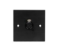 Kenable Brushed Dark Aluminium D-Series 1 X Female Xlr Wall Metal Plate