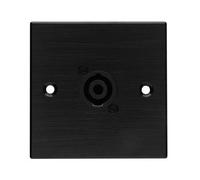 Kenable Brushed Dark Aluminium D-Series 1 X Four Pole Speaker Socket Wall Metal Plate