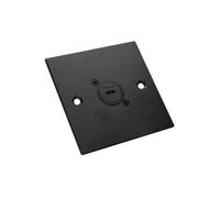 Kenable Brushed Dark Aluminium D-Series 1 X Usb C Socket Feedthrough Wall Metal Plate