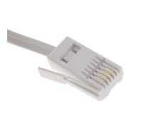 BT 4 Wire 431A Plug to 4 Wire Male Plug Telephone Cable Lead 1m White
