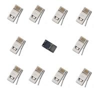 kenable BT 4 Wire 431A Telephone Crimp Connector & Metal Crimping Tool Kit - 10 White Plugs - Repair Replace Hardwired Phone Equipment