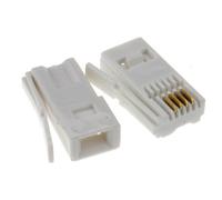 Kenable Bt 431A Telephone Line 4 Contacts Crimp Plugs Connector Ends (10 Pack)