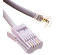 kenable BT to RJ11 Modem Cable for Dial-Up 56K Modems and Sky Boxes - 2 Wire White - 2m