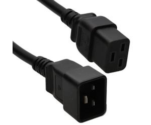 Kenable C19 Plug To C20 Socket Server Ups Extension Cable 16A 250V 1.5M Black