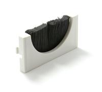 kenable Cable Entry Brush Plate Insert 50mm x 25mm for Wall Face Plates AV Cable Management White