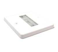 kenable Cable Entry Brush Wall Plate White Single Gang Outlet for TV HDMI AV Cables Tidy Hole Cover 85x85mm