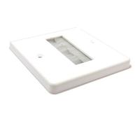 Kenable Cable Entry Exit Slim Brush Faceplate Wall Outlet White Uk Single Gang