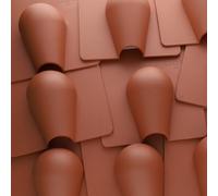 Kenable Cable Hole Entry Or Exit Brick Blast Exterior Wall Cover Plate Brown (10 Pack)