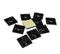 Kenable Cable Tie Base 25mm X 25mm Self Adhesive Small Black (10 Pack)
