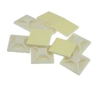 Kenable Cable Tie Base 30mm X 30mm Self Adhesive Natural Medium White (10 Pack)