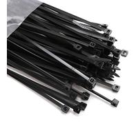 kenable Cable Ties Black 300mm x 3.5mm Nylon 66 UL Approved Zip Ties Heavy Duty for Cable Management Organising Wire Bundling 18k 100 Pack