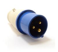 kenable Caravan Site Power Plug 240V 16A Blue CEE Industrial Rewireable Plug IP44 Splashproof 3 Pin Connector for Camping Motorhome Hook-Up