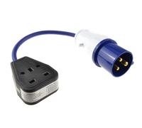 kenable Caravan Site Power Plug 240V 16A to 13A UK Socket Adapter Cable