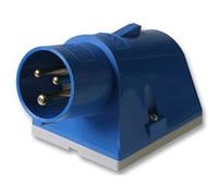 kenable Caravan Site Power Surface Mount PLUG 240V 16A Blue IP44