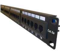 Kenable Cat5E Cat 5E Rj45 Economy Patch Panel Rack Mountable 24 Port
