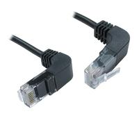 kenable Cat5e Copper RJ45 Right Angle to Right Angle Plug Network Cable 0.5m