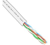 kenable CAT5e Ethernet Network Cable 100m Reel Pure Copper Solid Core UTP White for Structured Cabling Patch Panels