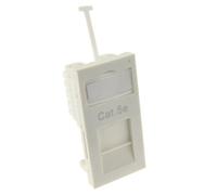Kenable Cat5E Low Profile Rj45 Module Euro Mod With Name Plate White