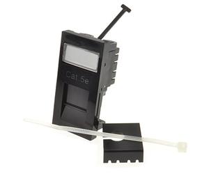 kenable CAT5e Patch Cable RJ45 Module Keystone with Name Plate in Black