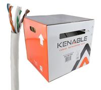 kenable CAT6 Ethernet Cable Reel 305m Full Copper 23AWG UTP Network Cable Box for Gigabit Internet Indoor Installation Grey 1000ft