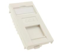 kenable CAT6 RJ45 Patch Cable Module Euro Faceplate Socket Keystone Insert with Name Plate White - Compatible with CAT5e CAT5 Solid Core IDC Termination Wall Outlet