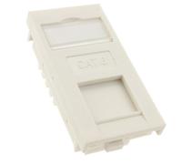 kenable CAT6 RJ45 Patch Cable Module Euro Faceplate Socket Keystone Insert with Name Plate White - Compatible with CAT5e CAT5 Solid Core IDC Termination Wall Outlet