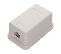 kenable CAT6 Surface Mount Socket Tool-Less 1 Port White Network Wall Plate RJ45 Ethernet Face Plate Data Outlet Box