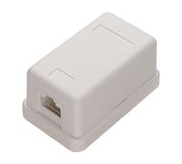 kenable CAT6 Surface Mount Socket Tool-Less 1 Port White Network Wall Plate RJ45 Ethernet Face Plate Data Outlet Box