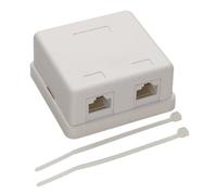 Kenable Cat6 Surface Mount Socket Tool-Less 2 Port