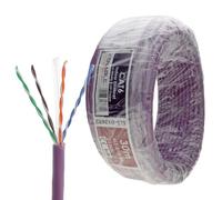 kenable Cat6 U/UTP Solid OFC Copper Low Smoke LSZH Indoor Network Cable Reel 30m Violet
